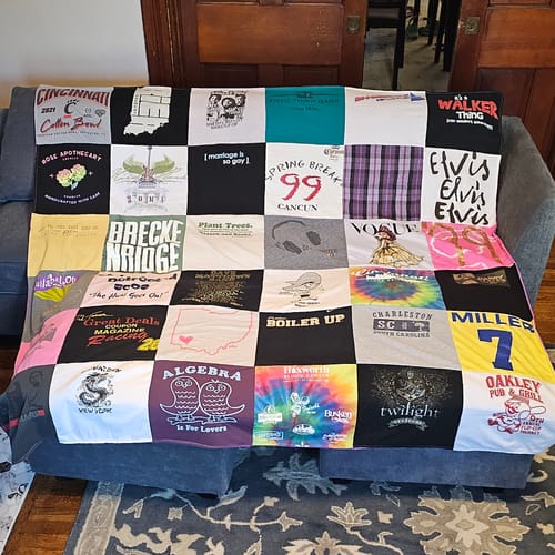 T-shirt quilt from boiler up university by Melessa from OH