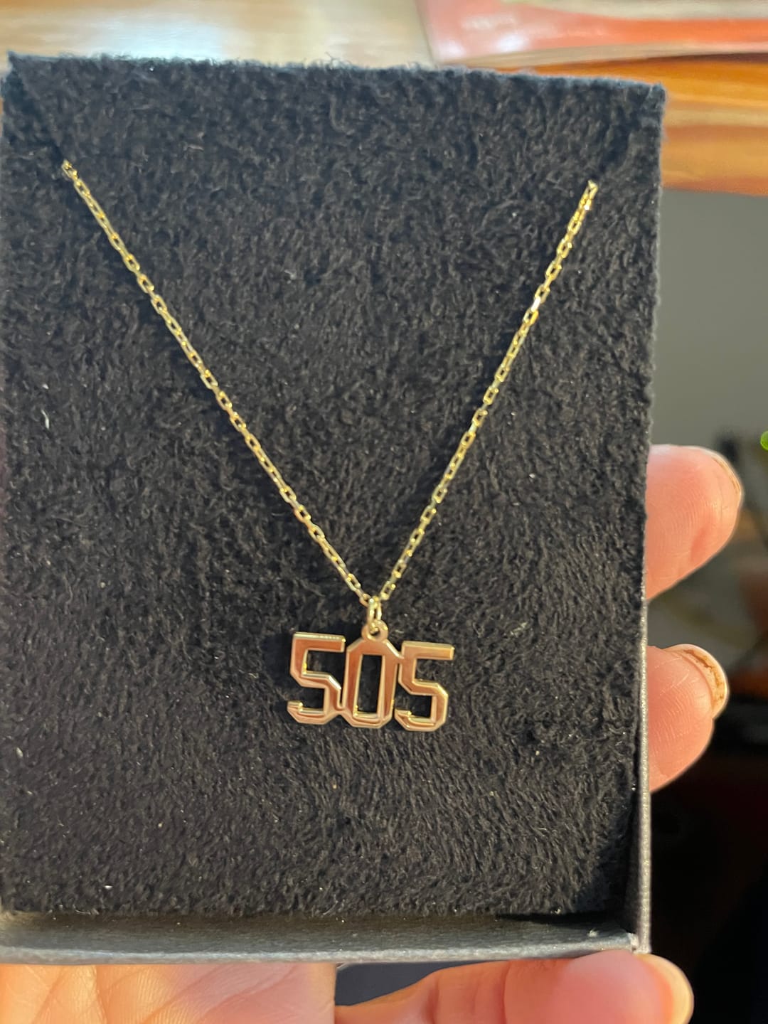 Customer photo review of Custom Number Necklace