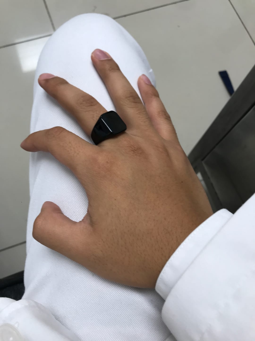 Customer photo review of Anillo Macizo - Acero Inox.