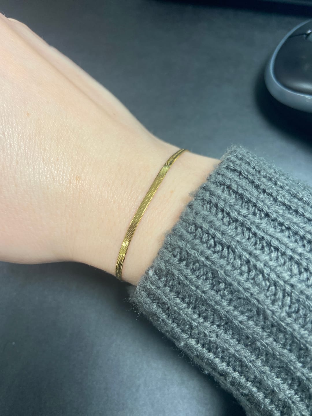 Customer photo review of Snake Skin Armband | 18K vergoldet