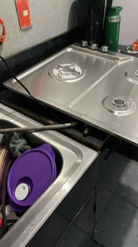 Customer photo review of Parrilla 3 Quemadores Acero Inoxidable Templado