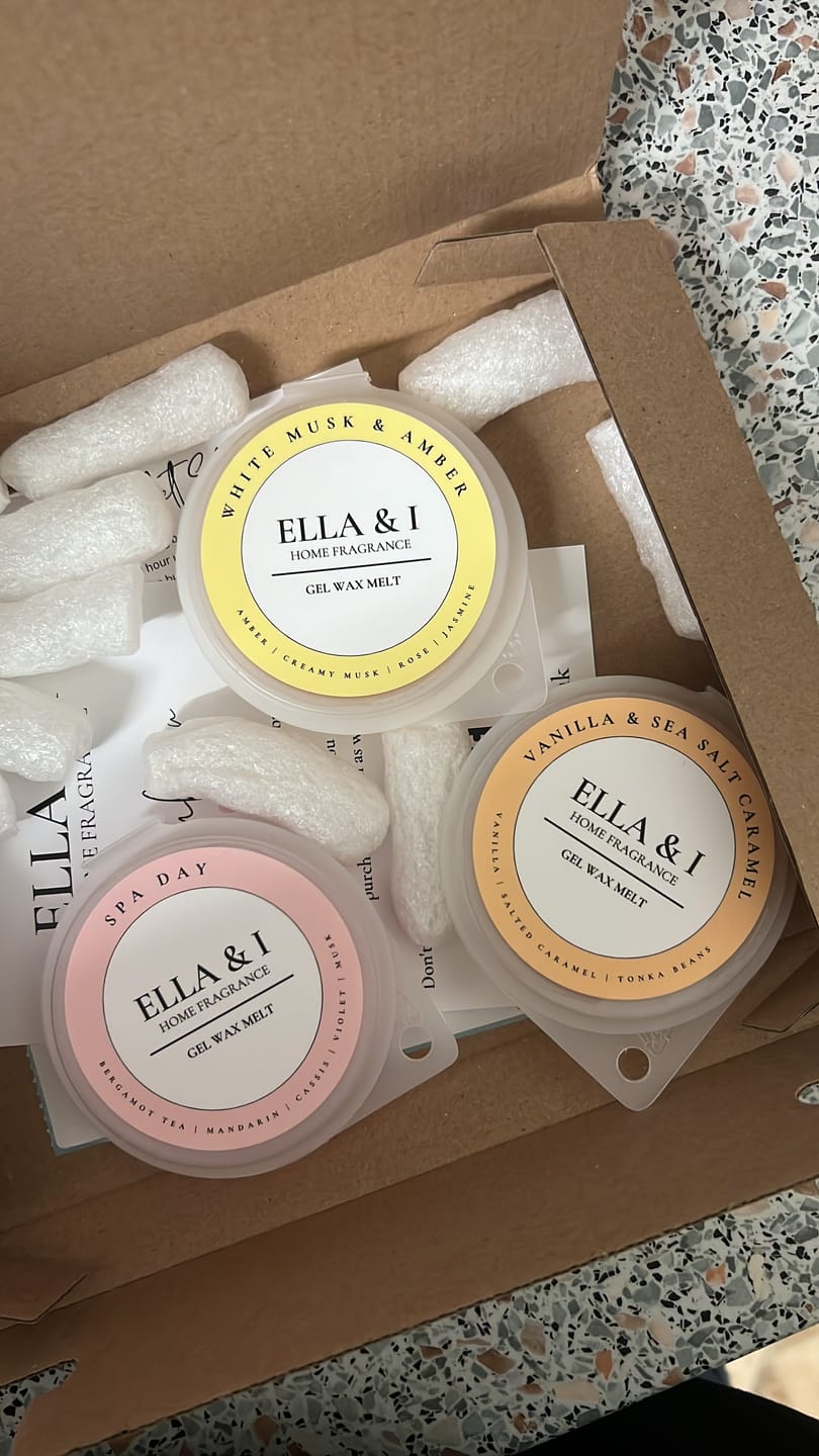Customer photo review of Vanilla & Sea Salt Caramel Gel Melt