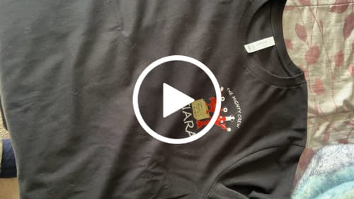 Customer video review of Custom DTF Transfer 8 x 8