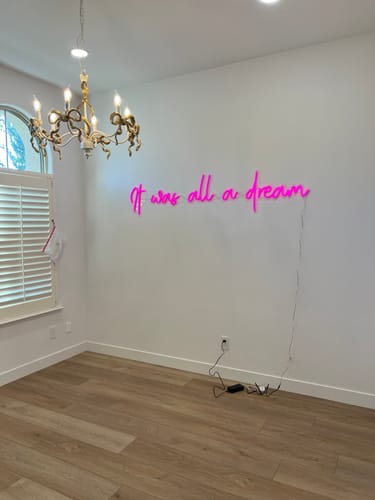Customer photo review of Brite Lite New Neon Sign: It was all a ...