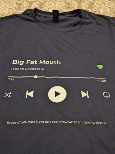 Customer photo review of Your Favorite Song T-Shirt Music Player