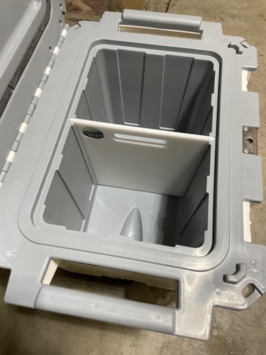Customer photo review of 50/70 Quart Camp Cutting Board & Cooler Divider