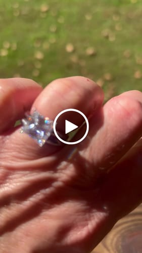 Customer video review of Classic Solitaire Princess Cut sona diamond sterling silver ring
