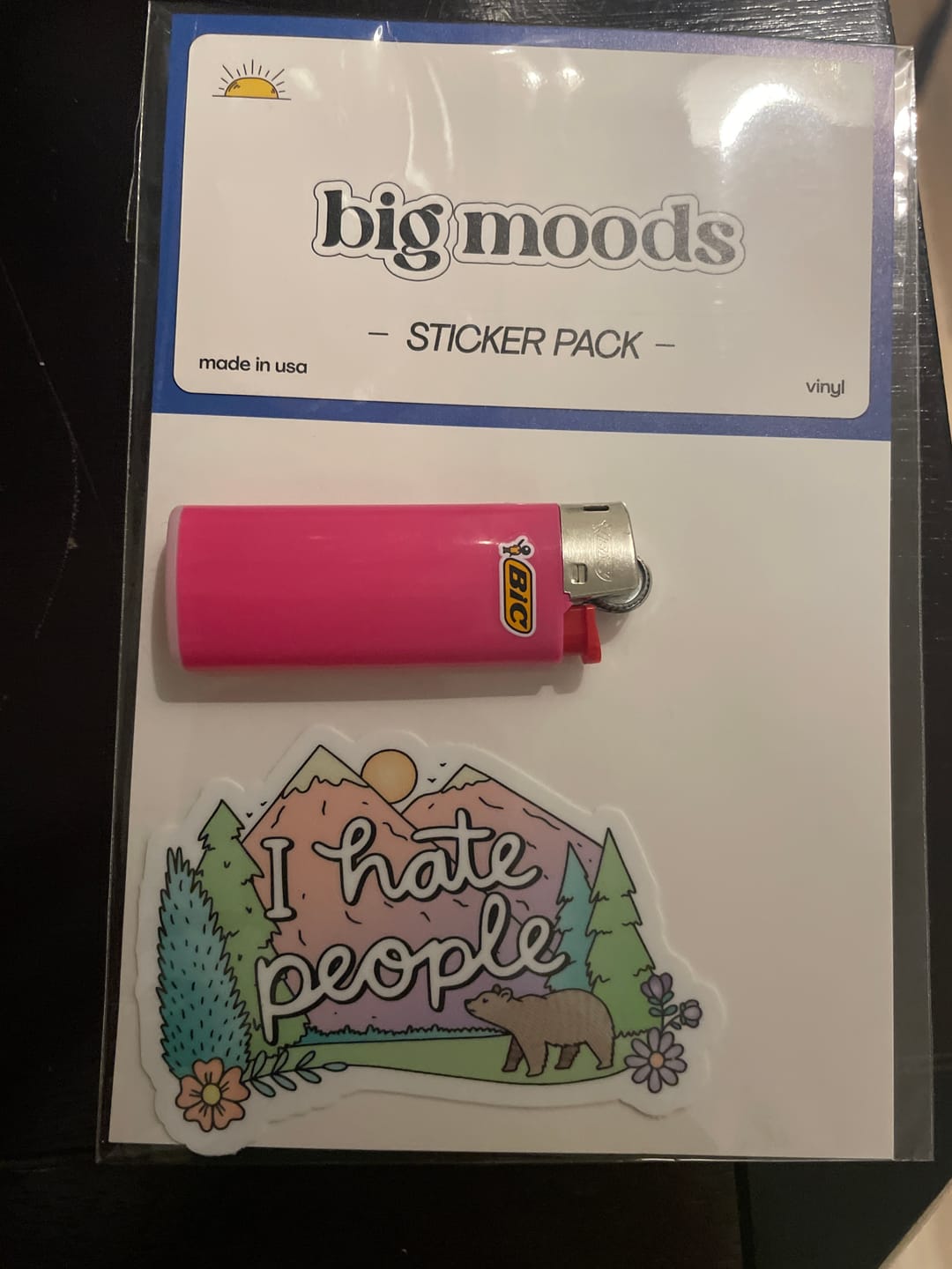 Customer photo review of I Hate People Nature Sticker