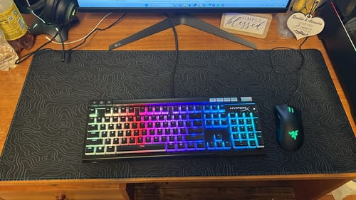 Customer photo review of Mountain Black | Mousepad