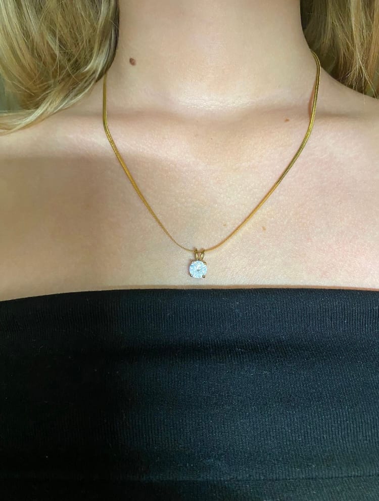 Customer photo review of Glamour Snake Halskette | 18K vergoldet