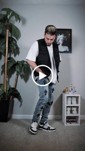 Customer video review of Stacked Track Pant (Light Blue)