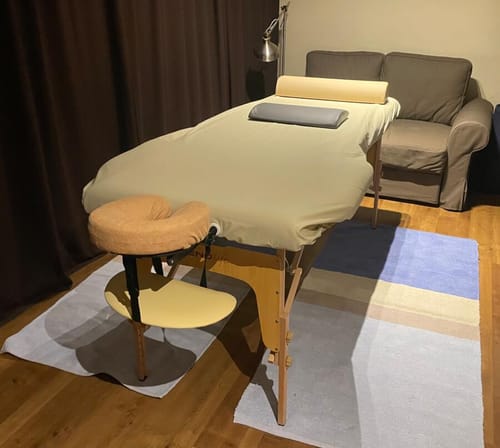 Customer photo review of Massageliege Klappbar Sofia Light