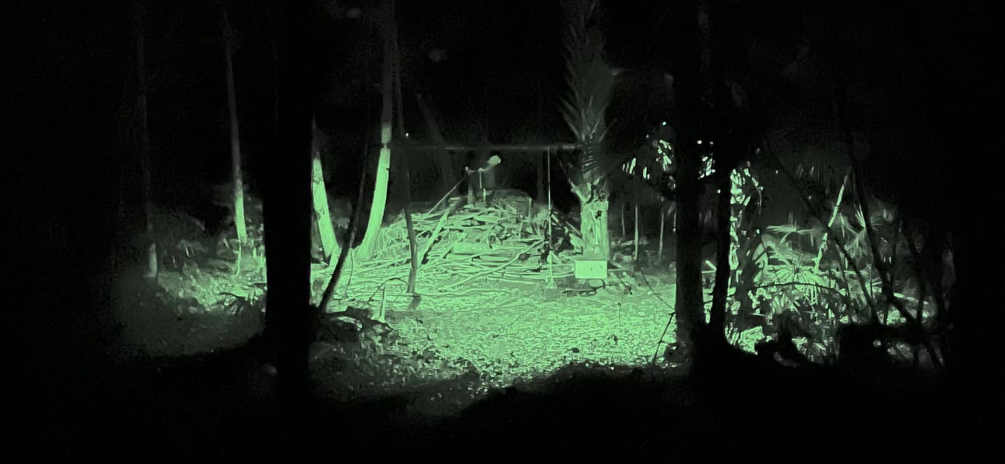Customer photo review of Solar Green Light for Hunting Hogs Deer,Fish light -15,000lumens