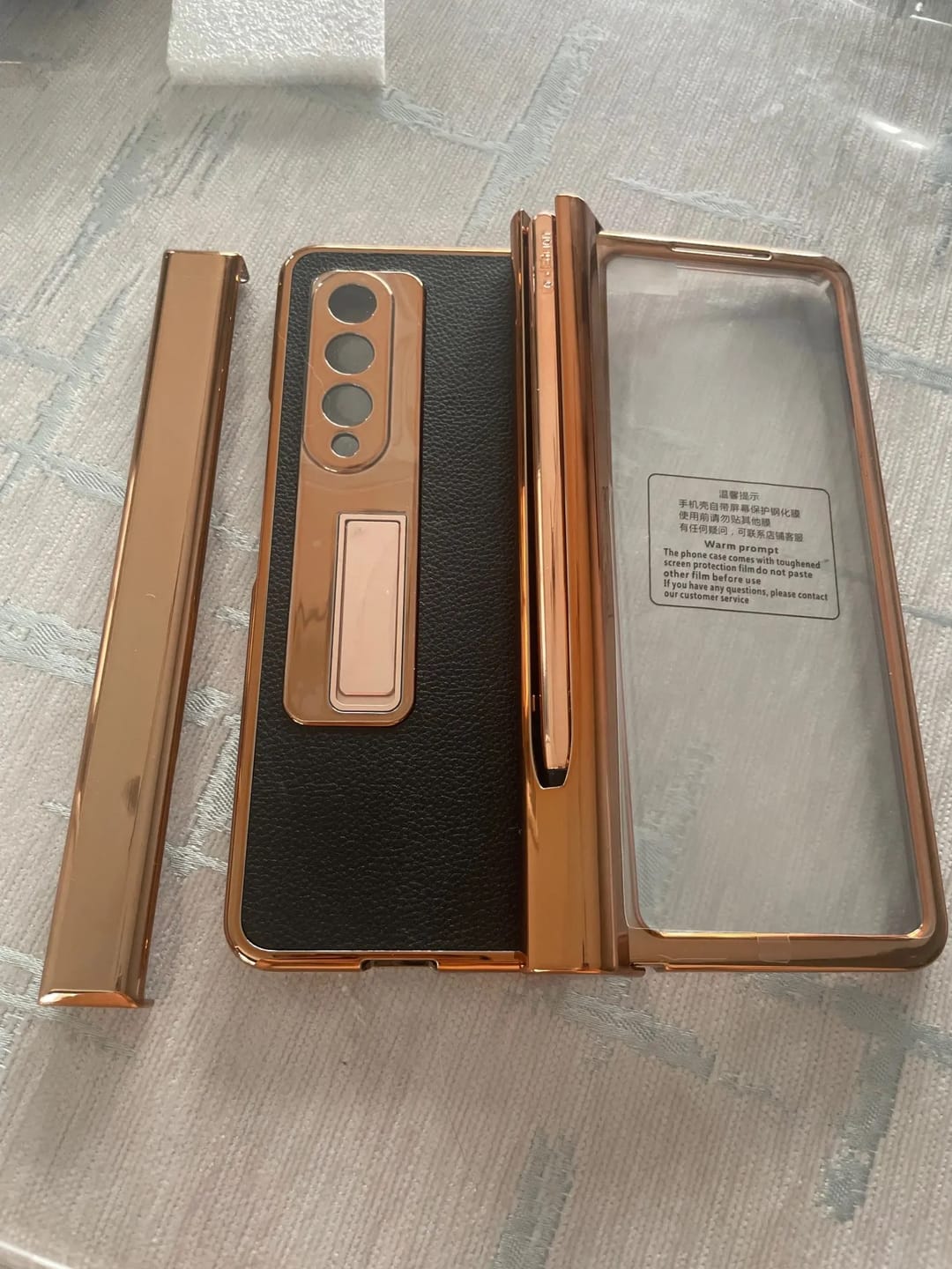 Customer photo review of 360° Armor Hinge Folding Transparent Case 2.0 - Galaxy Fold Series