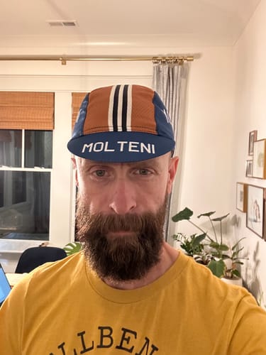Customer photo review of Molteni Brown-Blue Retro Cycling Cap