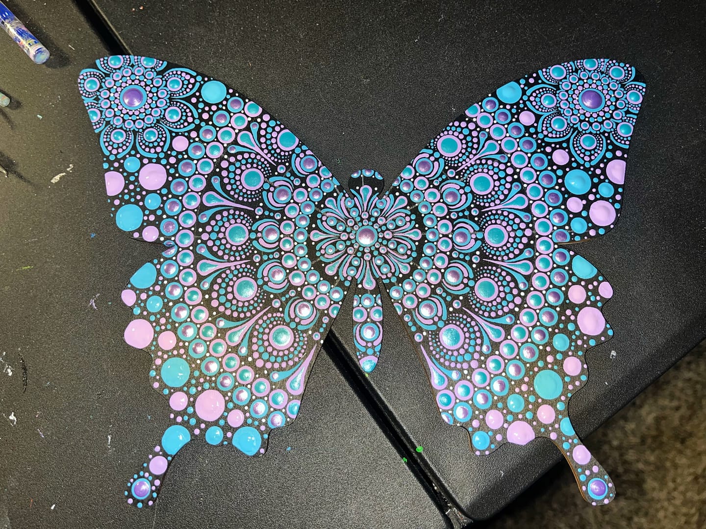 Customer photo review of Unfinished Wood Butterfly | Insect | Animal | Wildlife | Craft Cutout | up to 24" DIY