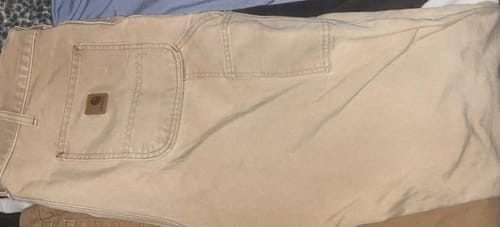 Customer photo review of Carhartt Pants Mens 36 x 30 Beige Work Wear Carpenters