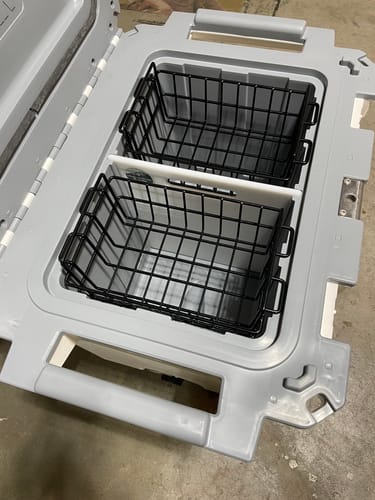 Customer photo review of Pelican 50/70 Quart Small Dry Rack Basket