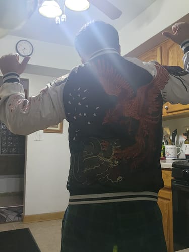 Customer photo review of Four Legendary Creatures Sukajan Souvenir Jacket