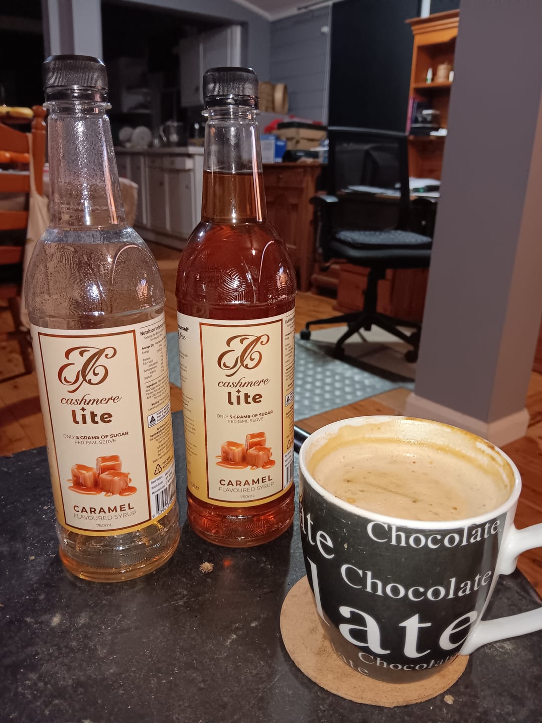 Customer photo review of Cashmere Lite Caramel Flavoured Syrup