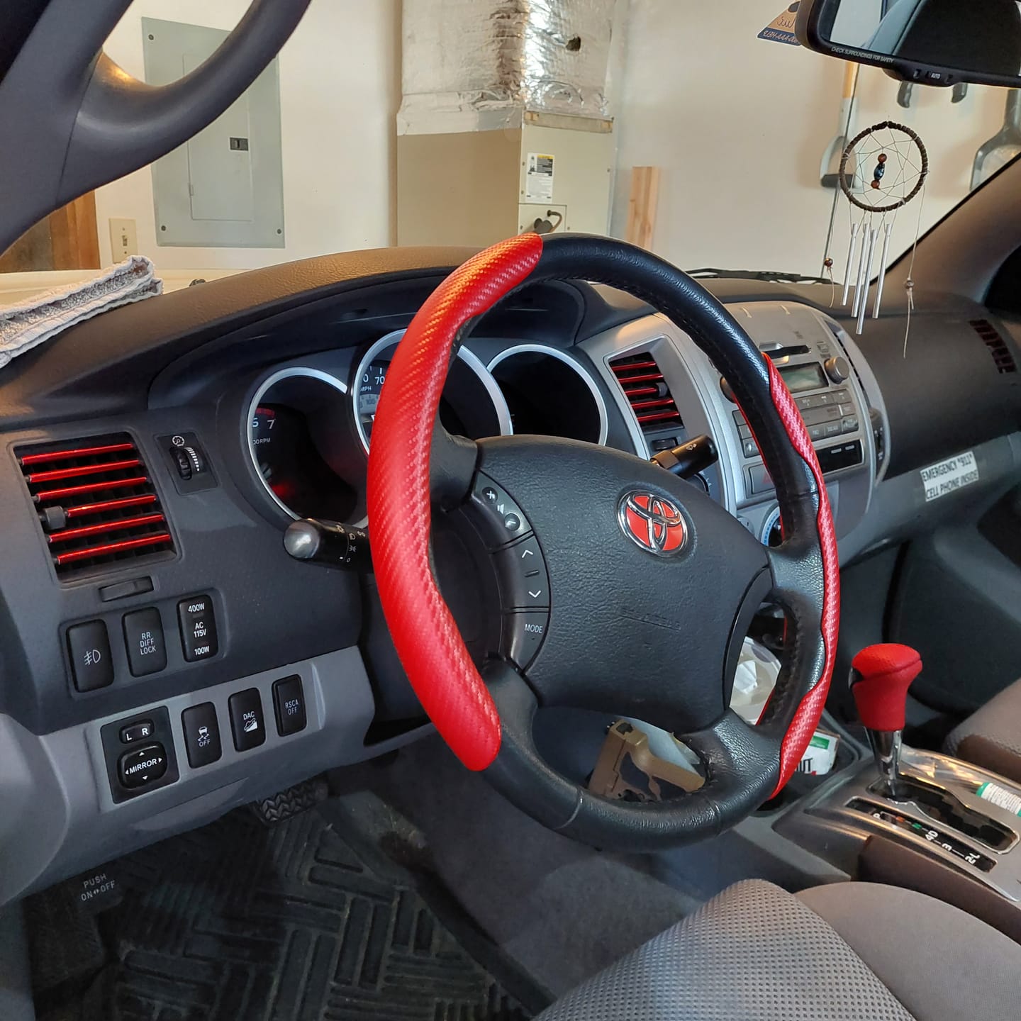 Customer photo review of Custom Color Steering Wheel Accessory for Toyota vehicles