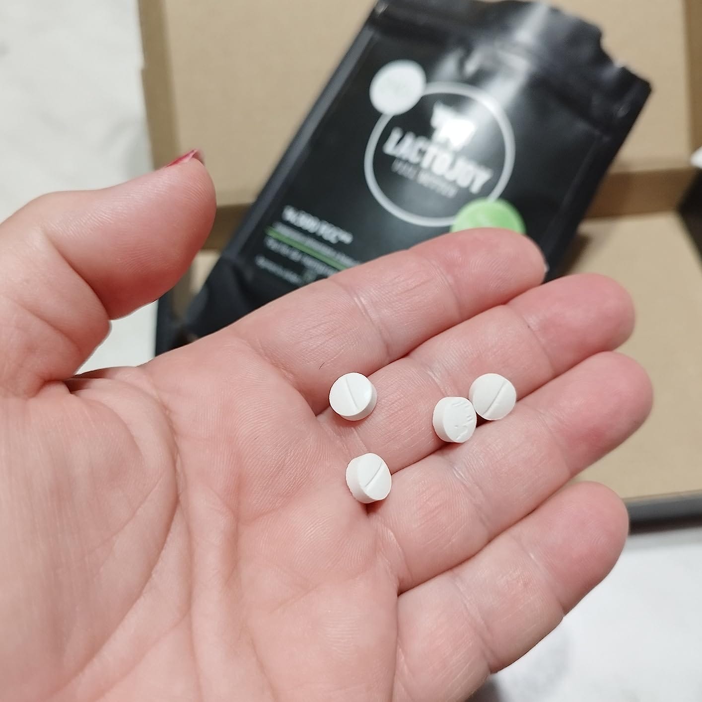 Customer photo review of LactoJoy Laktase Tabletten - 14.500 FCC - 240 Nachfüllpackung