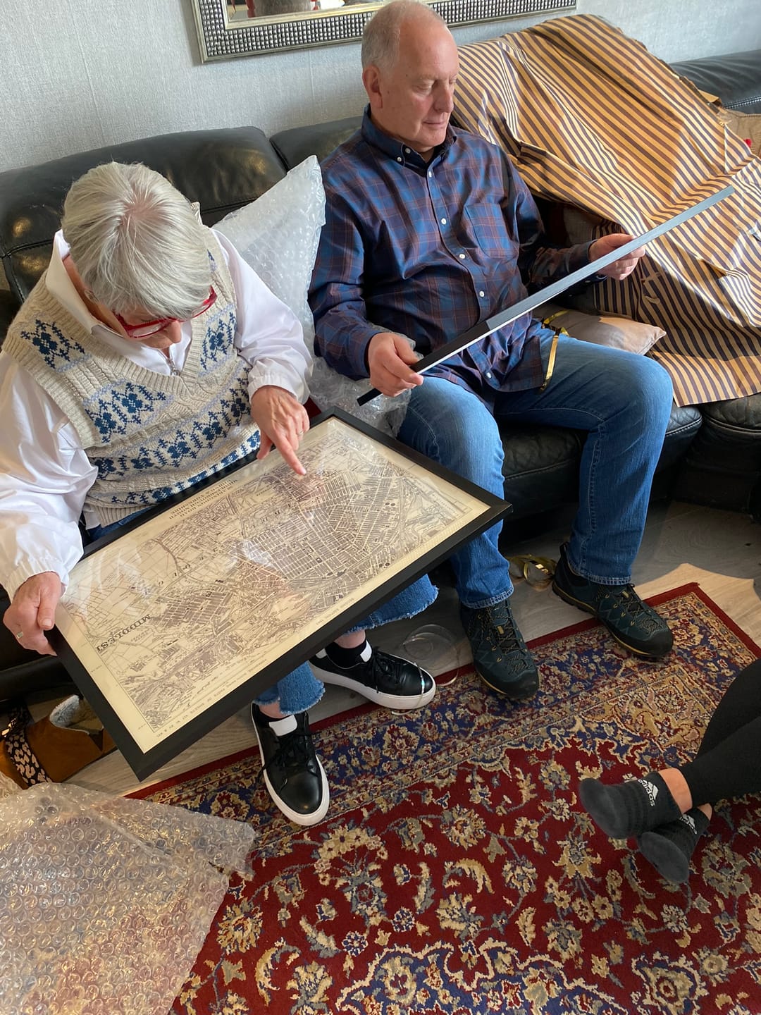 Customer photo review of Personalised Old Map - Make Your Own 1800s and 1900s Ordnance Survey Postcode Map