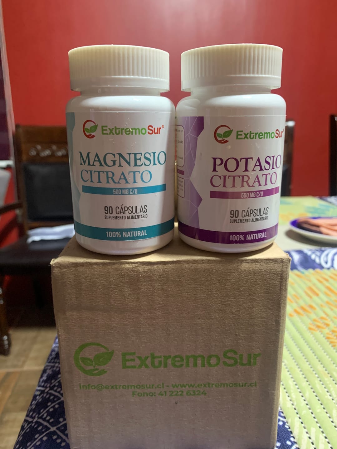 Customer photo review of Pack de 2 Magnesio Citrato + 2 Potasio Citrato