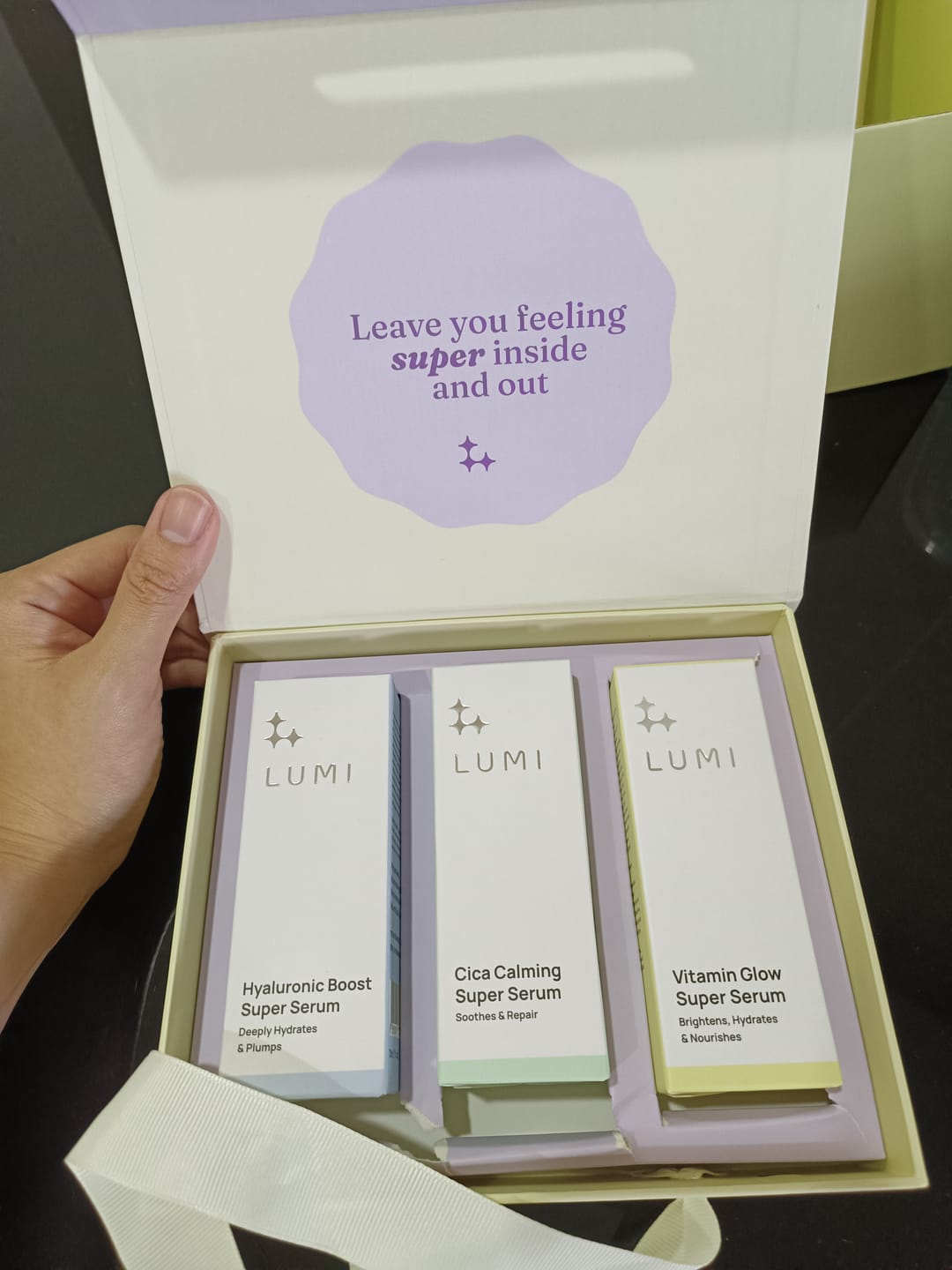 Customer photo review of Super Serum Trio