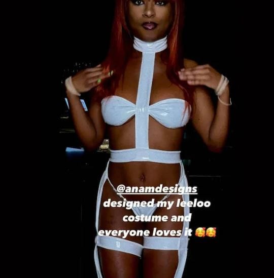 Customer photo review of White Shiny Glossy Stretch Latex