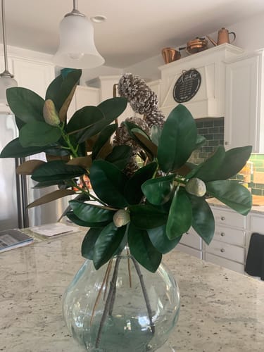 Customer photo review of Bulk 30" Magnolia Leaf Stem Branch Long Stem Real Touch Wholesale