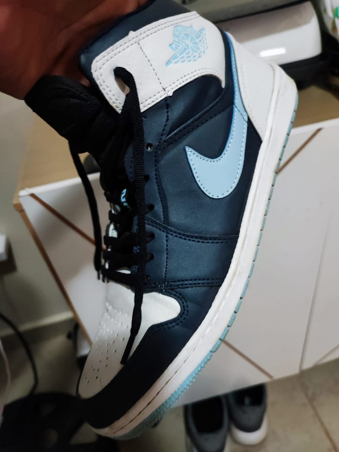 Customer photo review of Tenis Retro 1 Navy Blue