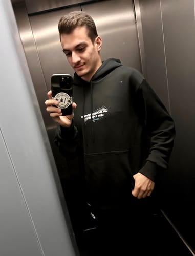 Customer photo review of IN DOWNFORCE WE TRUST | HOODIE