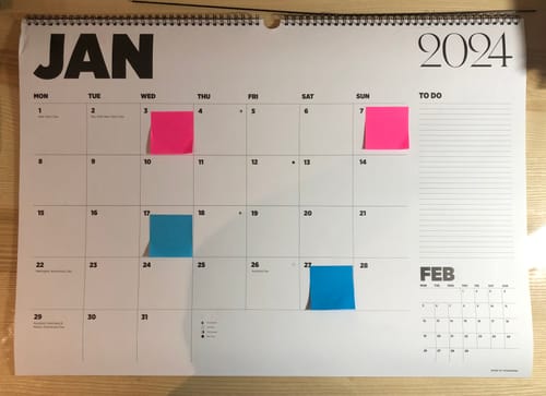 Customer photo review of 2025 Monthly Wall Planner