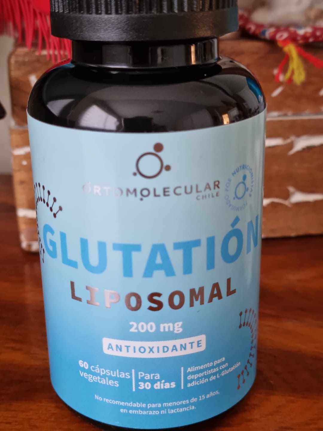 Customer photo review of Glutatión liposomal 200 mg-60 cáps