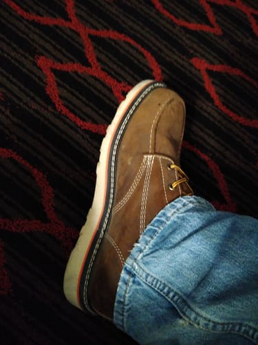 Customer photo review of 8 Inch Moc Toe Boot