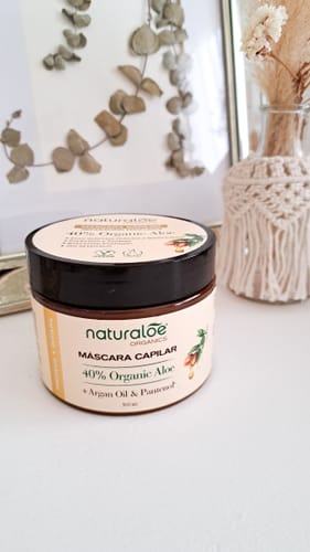 Customer photo review of Mascara Reparación Profunda Aloe & Argán Oil 300ml