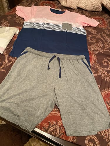 Customer photo review of بيجاما رجالي روز ابيض