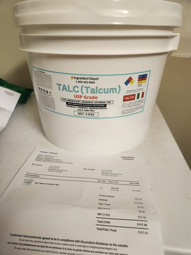 Customer photo review of Talc (Talcum) Powder 4 kgs