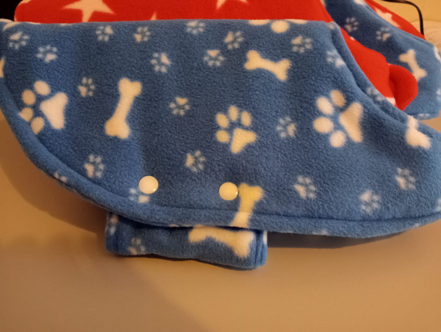 Customer photo review of Paw Print & Bones Anti Pill Polar Fleece Fabric
