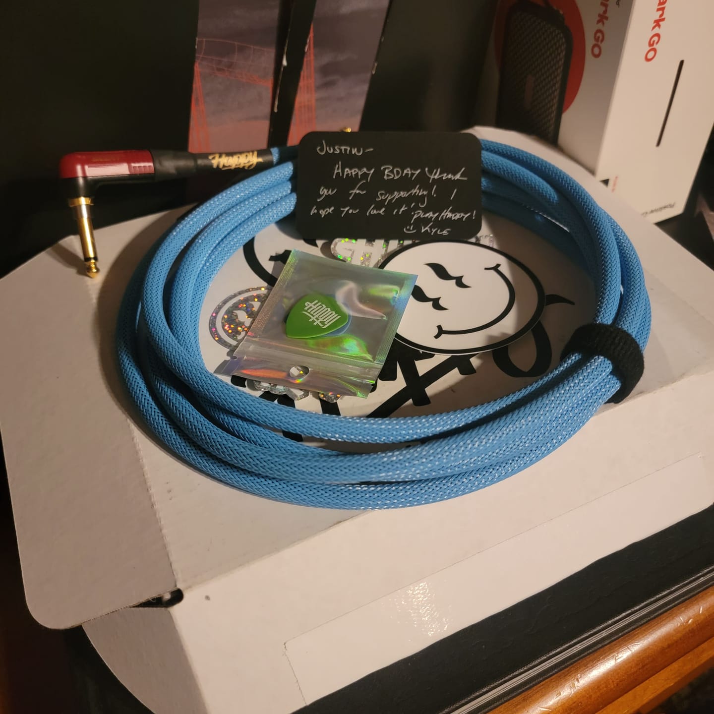 Customer photo review of The Kiesel Silent Instrument Cable - Riviera Blue