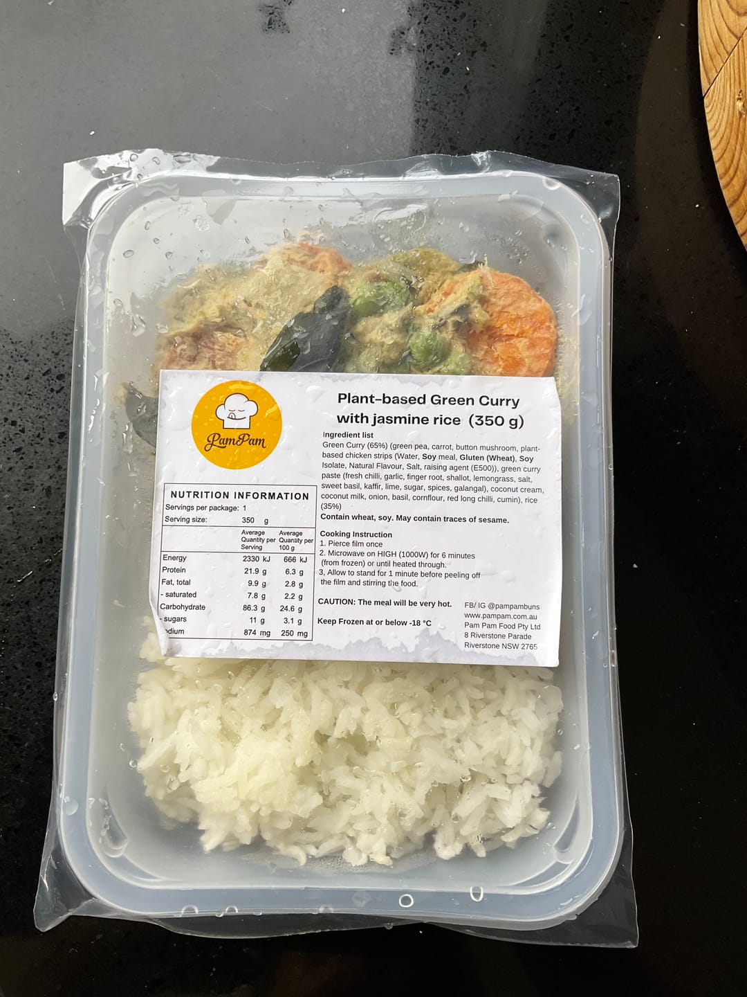 Customer photo review of Green Curry with rice