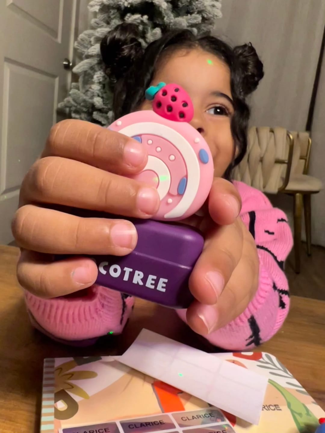 Customer photo review of Silly Animal Personalized Name Stamps
