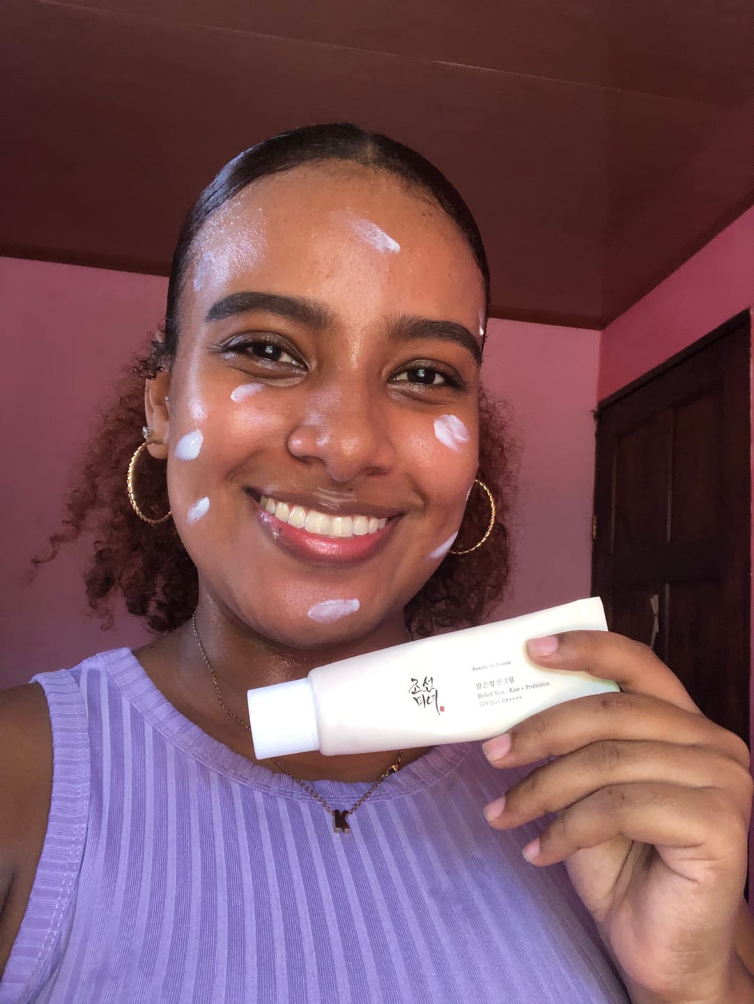 Customer photo review of Relief Sun : Rice + Probiotics (SPF50+ PA++++) 50ml