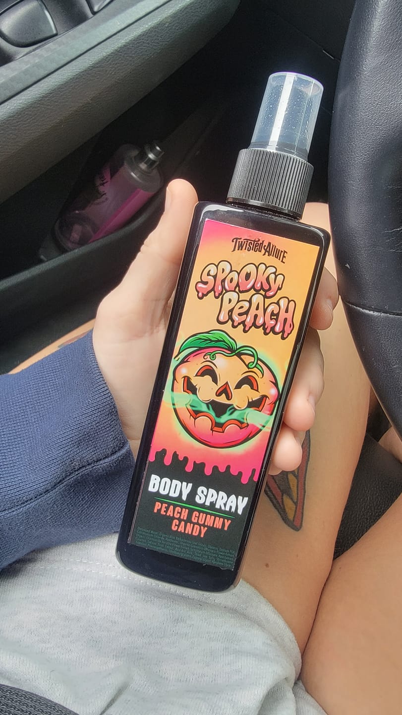 Customer photo review of Spooky Peach Body Spray