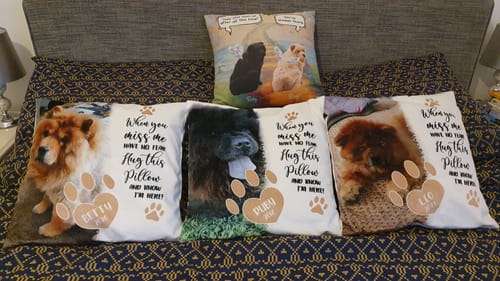 Customer photo review of When you miss me - Personalised pillow