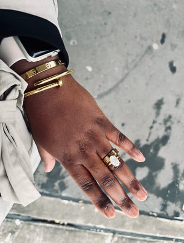 Customer photo review of Letia Oval Cut Ring Gold