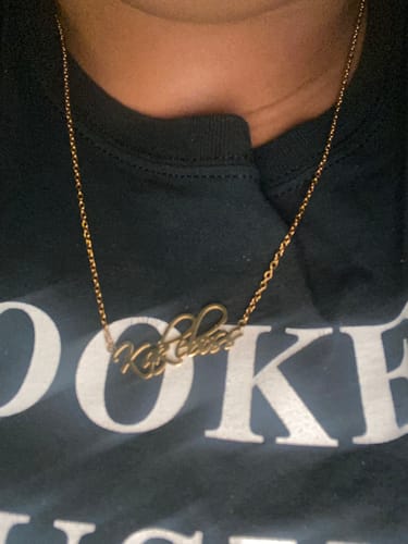 Customer photo review of Personalized Name Necklace