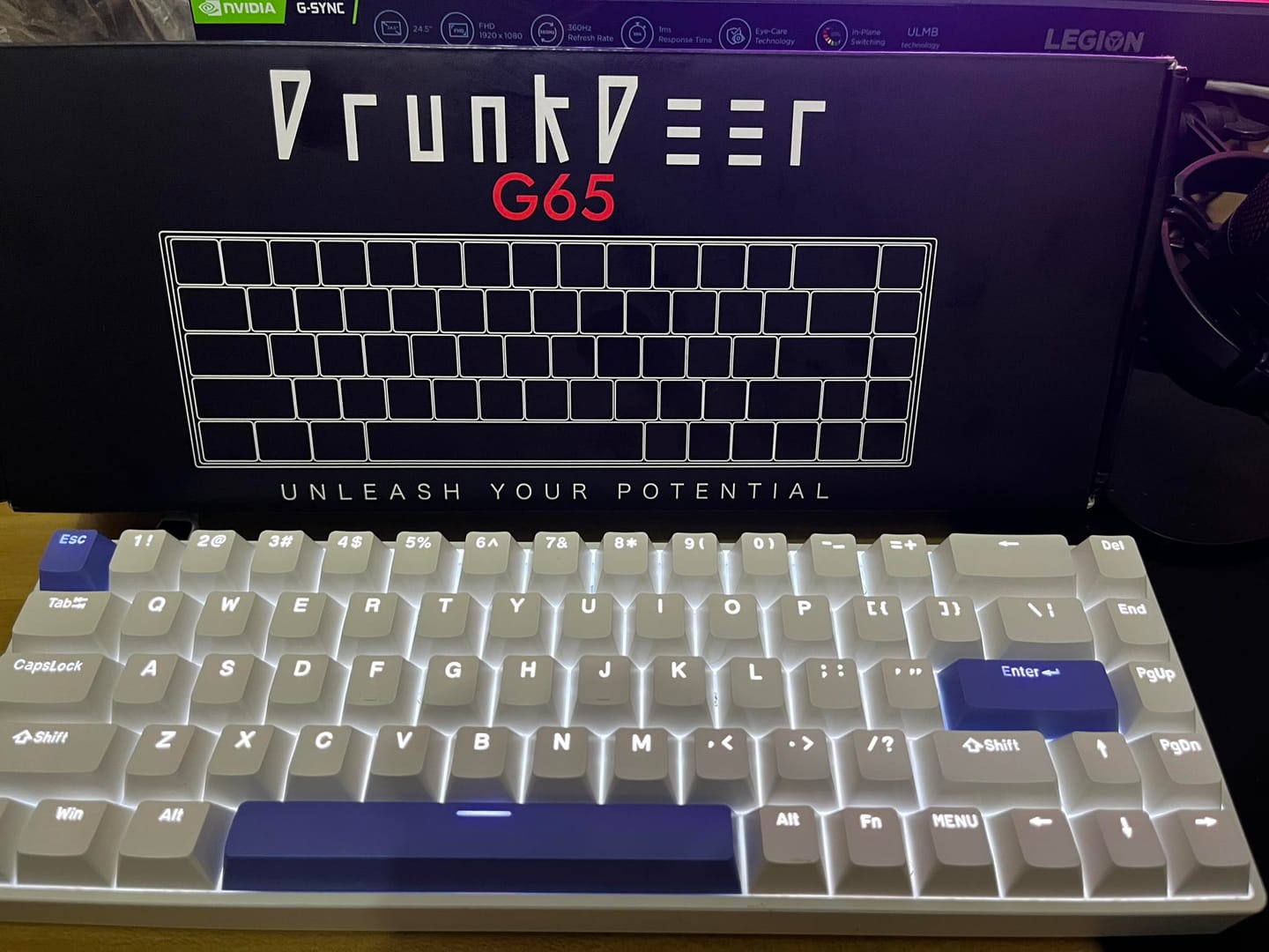 Customer photo review of DrunkDeer G65 - Wired Actuation-Distance-Adjustable Magnetic Switch Gaming Keyboard