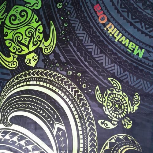 Customer photo review of Polynesian Custom Personalised Area Rugs - Reggae Turtle